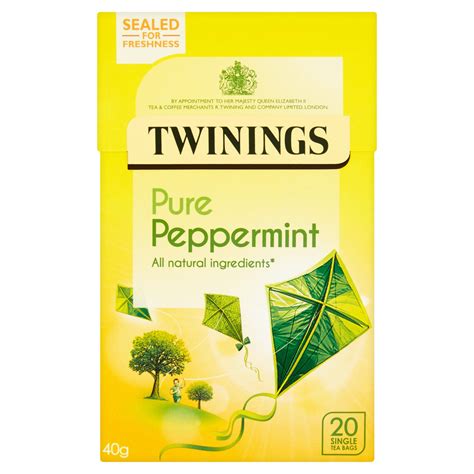 Twinings Pure Peppermint 20 Single Tea Bags 40g Fruit And Herbal Tea