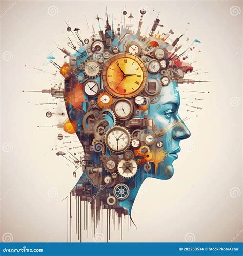 Illustration With Concept Of Psychology Of Human Mind Stock