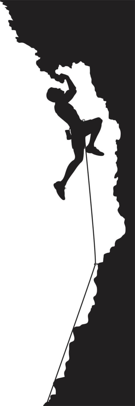 Items Similar To Black And White Die Cut Rock Climbing