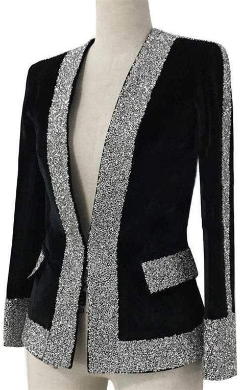 black velvet rhinestones embellished blazer material rhinestones velvet polyester balmain