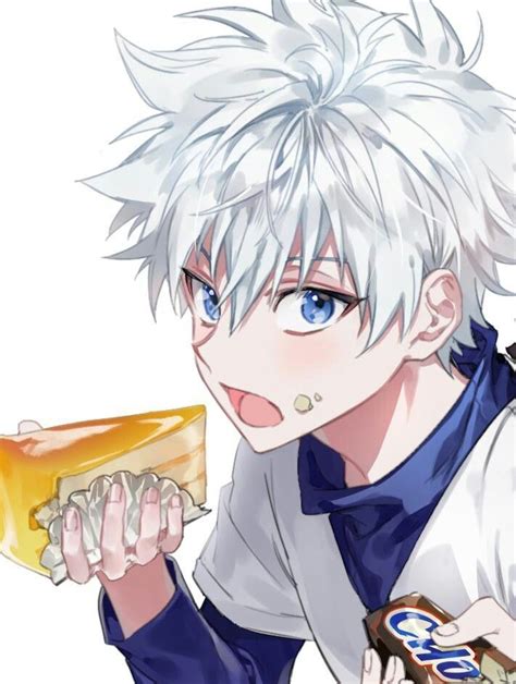 Killua Eating Cake Kirua Filles Danime Manga Mignon