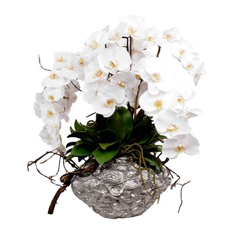 Phalaenopsis Silk Orchid Arrangement Artificial Orchid Floral Moo