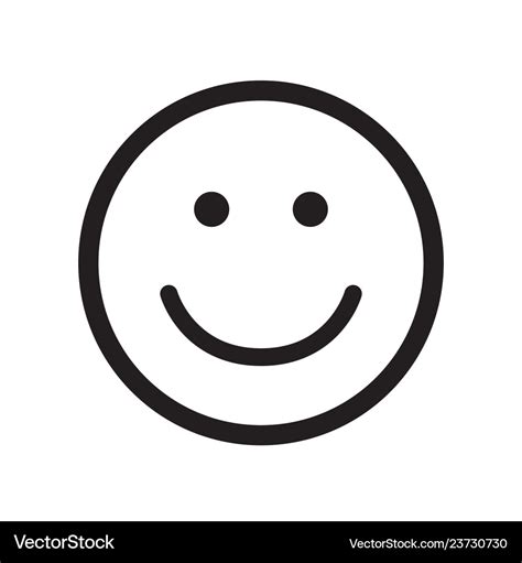 Smile Icon Happy Face Symbol Royalty Free Vector Image