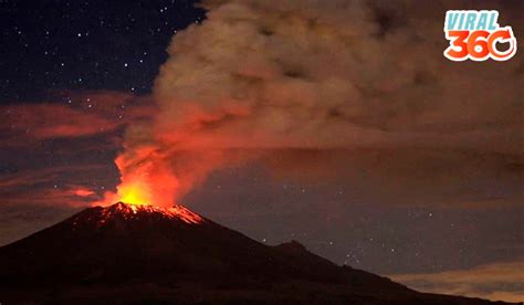 Registra Explosión Volcán Popocatépetl
