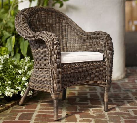 Pe rattan wicker dining chair outdoor garden classic rattan chair. Torrey All-Weather Wicker Roll Arm Dining Chair, Espresso ...