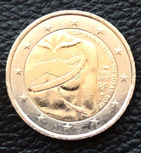 Moneda 2 Euros Francia 2017 Conmemorativo 25 Aniversarios D Etsy