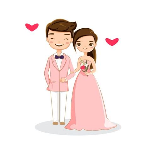 sweet romantic couple wedding couple cartoon bride and groom cartoon wedding caricature