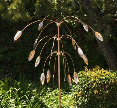 Oriental Touch Stanwood Wind Sculpture Kinetic Copper Dual Spinner
