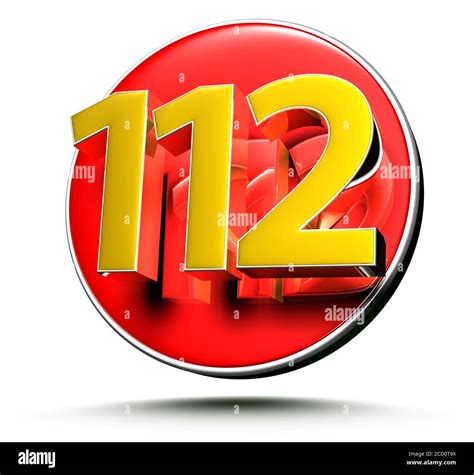 3d Illustration Golden Number 112 Isolated On A White Backgroundwith