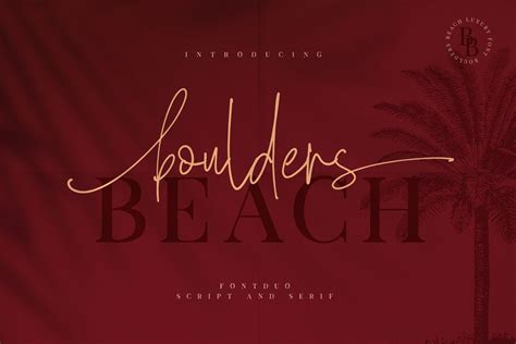 Boulders Beach Duo Font By Mas Anis · Creative Fabrica Beach Fonts