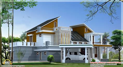 4 Bedroom Contemporary Villa Elevation 2500 Sqft Kerala Home