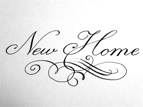New Home Card Pen And Gouache Lettering Calligraphy Fonts