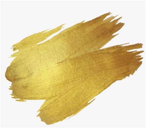 Gold Sticker Gold Brush Stroke Png Transparent PNG 1024x847 Free