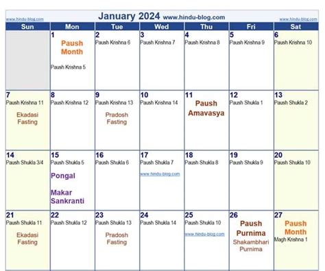 Hindu Calendar 2024 With Tithi Pdf Download Hindu Calendar 2024 In