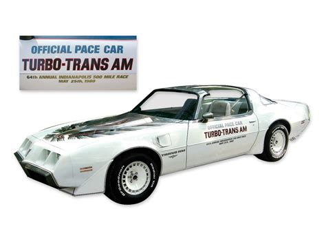 Pace Car Door Decals Kit Turbo Indy Trans Am 80