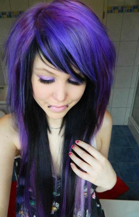 black and purple emo hairstyles hairstyle guides