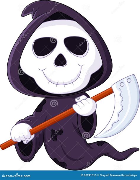 Cute Cartoon Grim Reaper Stock Illustration Illustration Of Death
