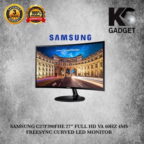 Samsung C27f390fhe 27 Full Hd Va 60hz 4ms Freesync Curved Led Monitor