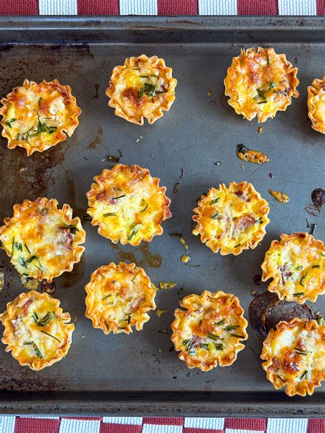 Cheesy Bacon Mini Quiche Recipe Tastefully Grace