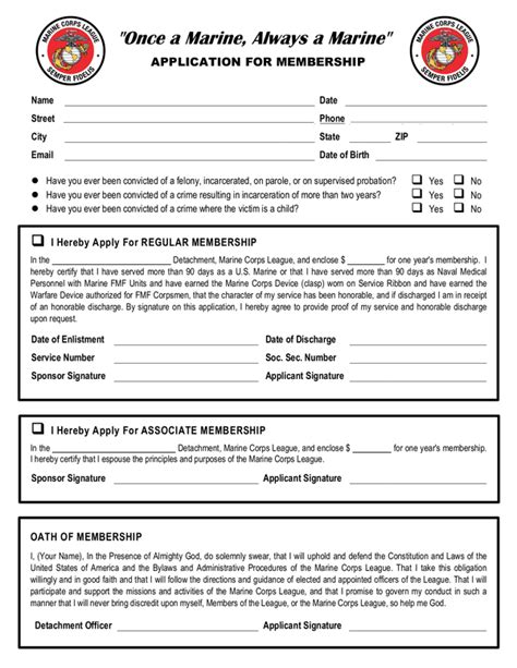 Fill Free Fillable Marine Corps League Baton Rouge Pdf Forms