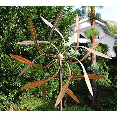 Stanwood Wind Sculpture Large Kinetic Copper Dual Spinner Dancing