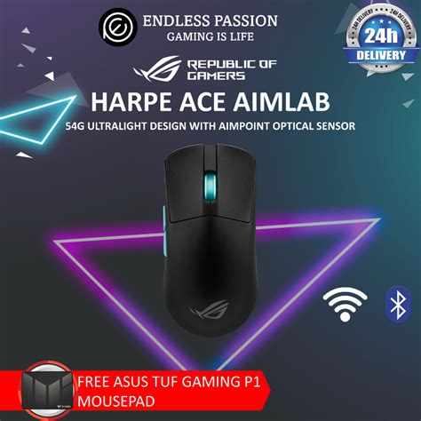 Asus Rog Harpe Ace Aimlab Edition Wireless Gaming Mouse Shopee Singapore