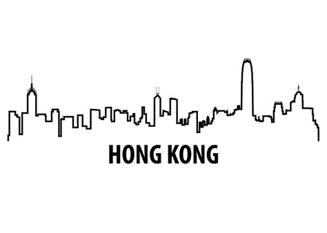 Hong Kong Outline Poster Prints And Frames By Print