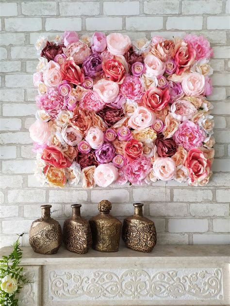 Flower Installation 10 Wall Decor Made Of Flowers Etsy