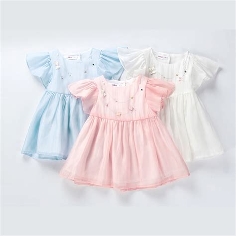 Infants Clothes 2018 Summer Girls Dress Small Flying Sleeve Princess