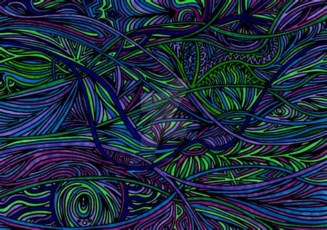 97 Psychedelic Dark Blue And Green By Choare On Deviantart