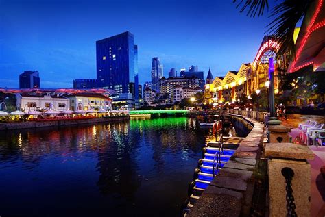 Clarke Quay Singapore A View Of Clarke Quay From The Rive Flickr