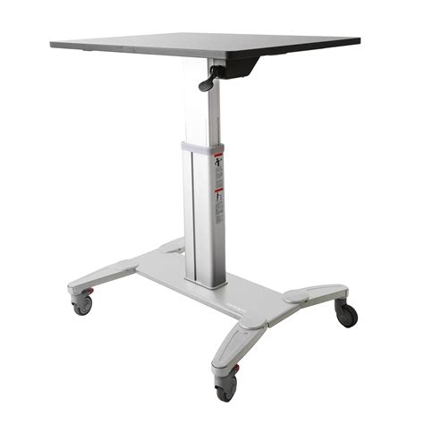 Buy Online Here Mobile Adjustable Height Standing Computer Desk Wheel