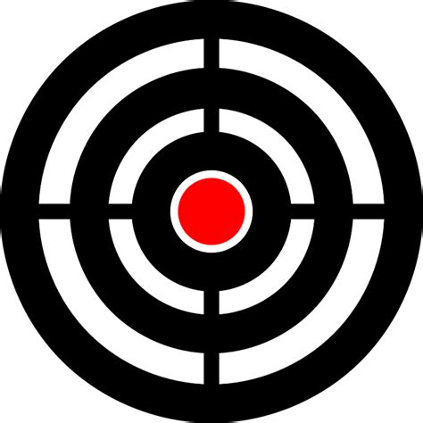 Clean target with numbers for shooting range or shooting. Target Bullseye Aim - Free vector graphic on Pixabay