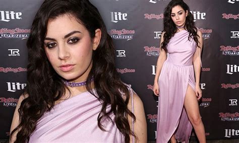 Charli Xcx Flashes Flesh In Split To The Hip Dress At The Rolling Stone