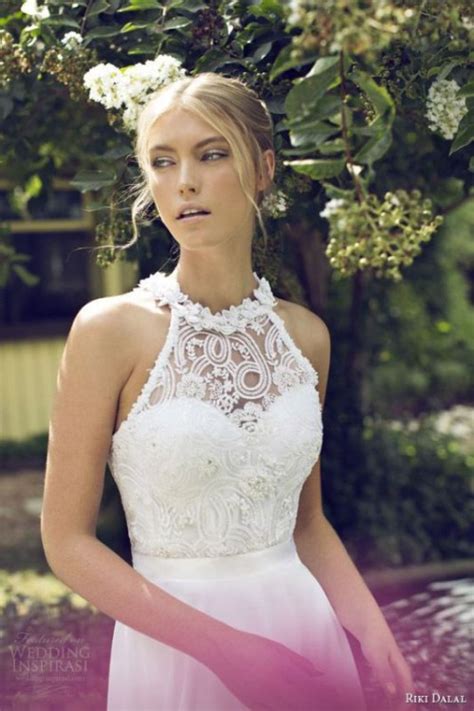25 stunning halter neckline wedding dresses weddingomania