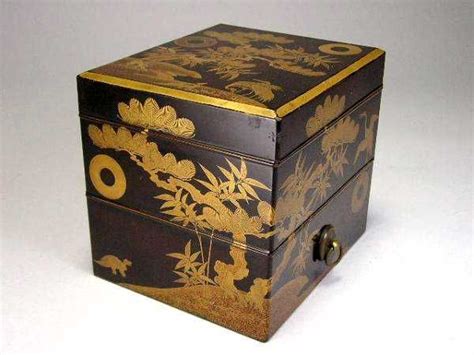 Antique Japanese Lacquered Box Japanese Lacquerware Japanese