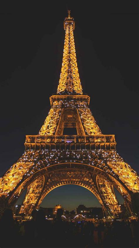 Eiffel Tower Night Glow Iphone Wallpaper Iphone Wallpapers Iphone