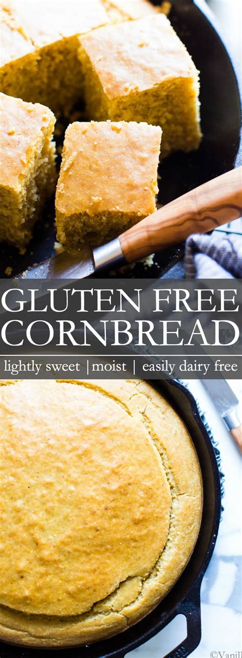 Gluten Free Cornbread Made With Diy Buttermilk And With A Dairy Free