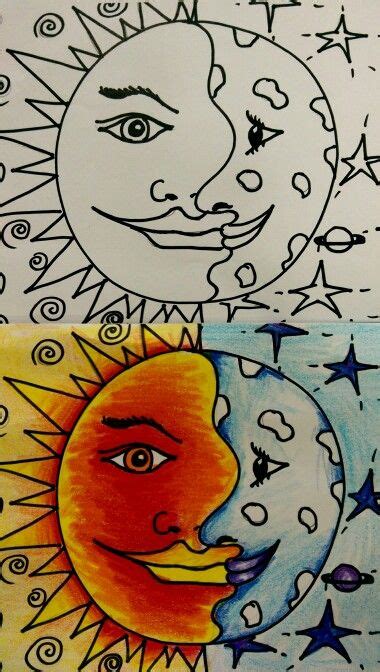 Warm Suncool Moon Year 12 3rd Grade Art 4th Grade Art Art