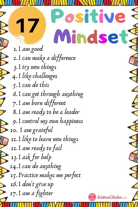 101 Inspiring And Creative Positive Affirmations For Kids Kids N Clicks