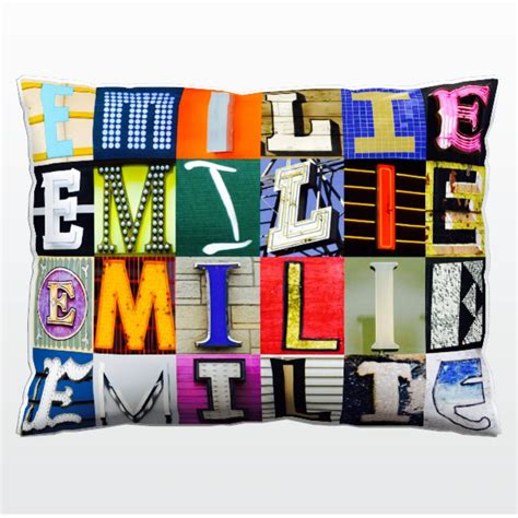 Stylish Colorful Personalized Pillows Featuring The Name Emilie