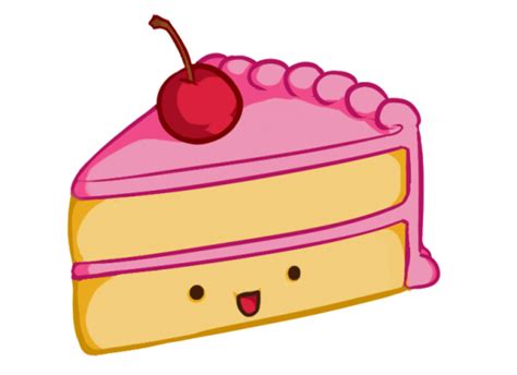 How To Draw A Slice Of Cake Kawaii Style Feltmagnet