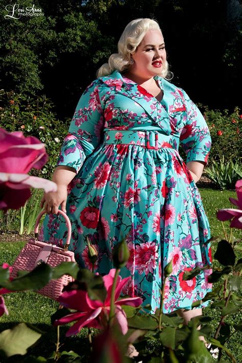 Pinup Couture 1950s Style Plus Size Birdie Dress In