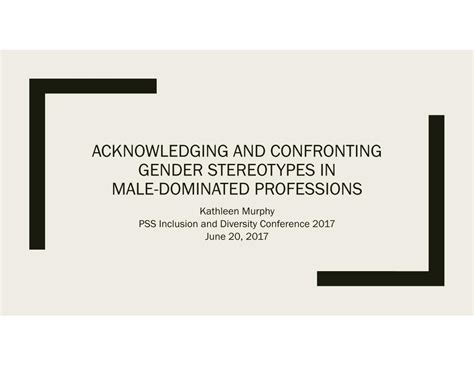Pdf Acknowledging And Confronting Gender Stereotypes · Acknowledging And Confronting Gender