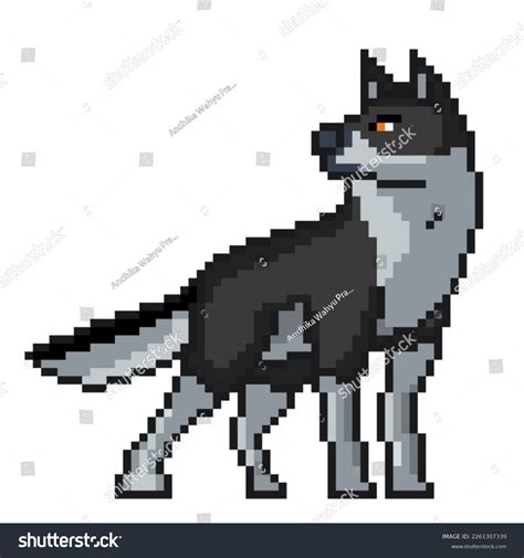 Wolf Head Pixel Art