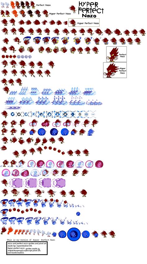 Hyper Perfect Nazo Sprite Sheet My Version By Fnafan88888888 On
