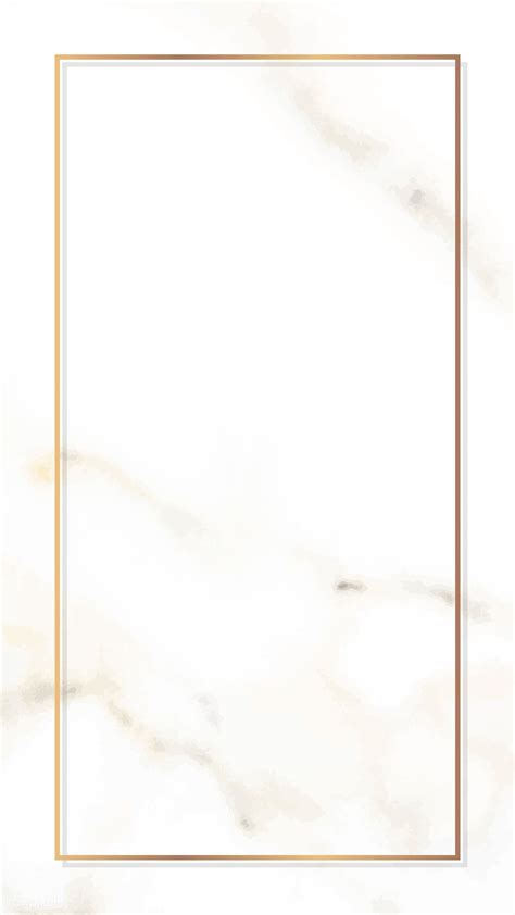 Rectangle Gold Frame On A White Marble Vector Premium Image By