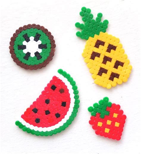 Fruit Hama Perler Bead Craft Pattern Crossstitch Design Mypoppet Au
