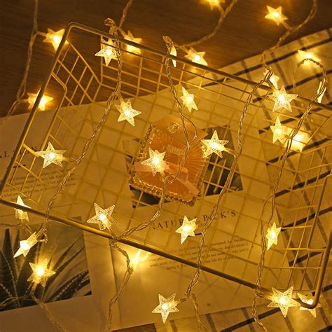Led Star Flash Lights Five Pointed Stars Room Christmas Tree String
