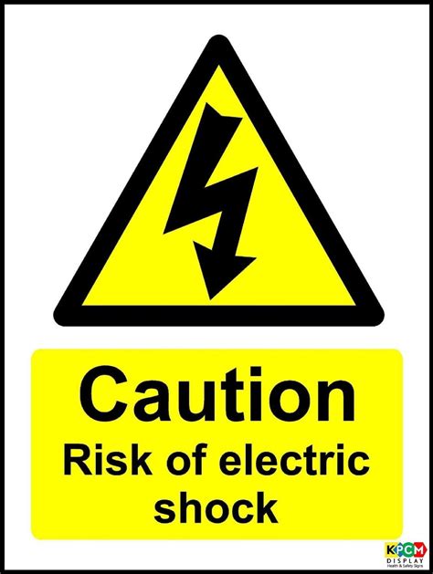 Caution Risk Of Electric Shock Safety Sign Self Adhesive Sticker